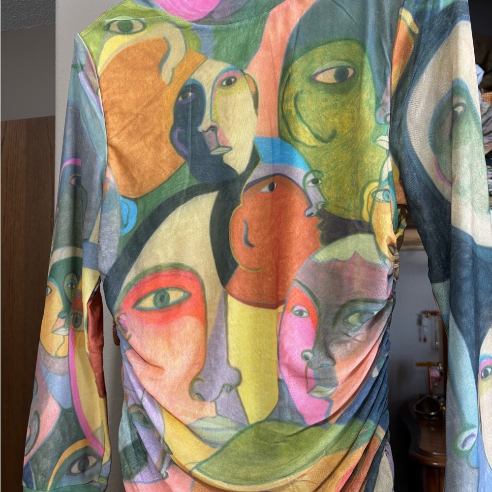 FARM Rio Multicolor Artistic Print Top